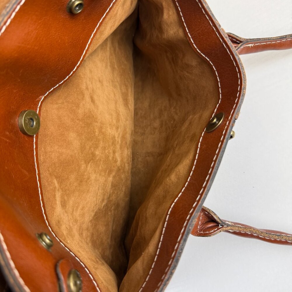 EUC Patricia Nash Vienna Tan/Brown Leather Satchel Bag - Picture 12 of 14